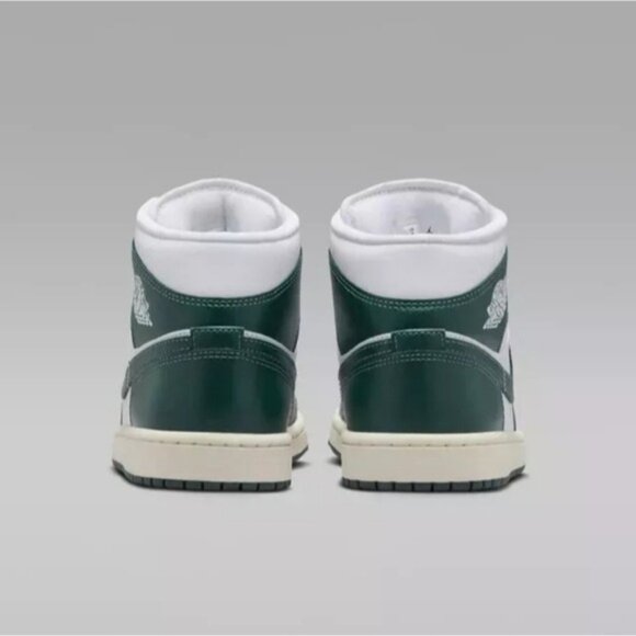 Nike Air Jordan 1 Mid Women's Size 10.5 White Oxidized Green Sail 022025 - Picture 5 of 8